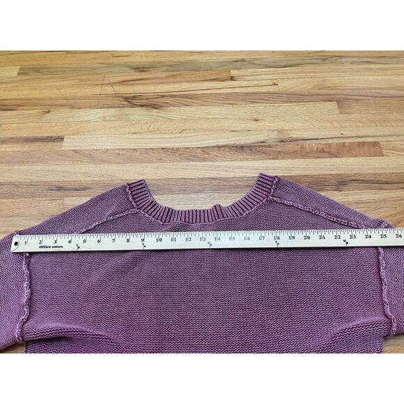 Sundance Women's M Pink Sweater Cotton Tight-Knit Casual Drop Shoulder Oversized - Picture 7 of 8